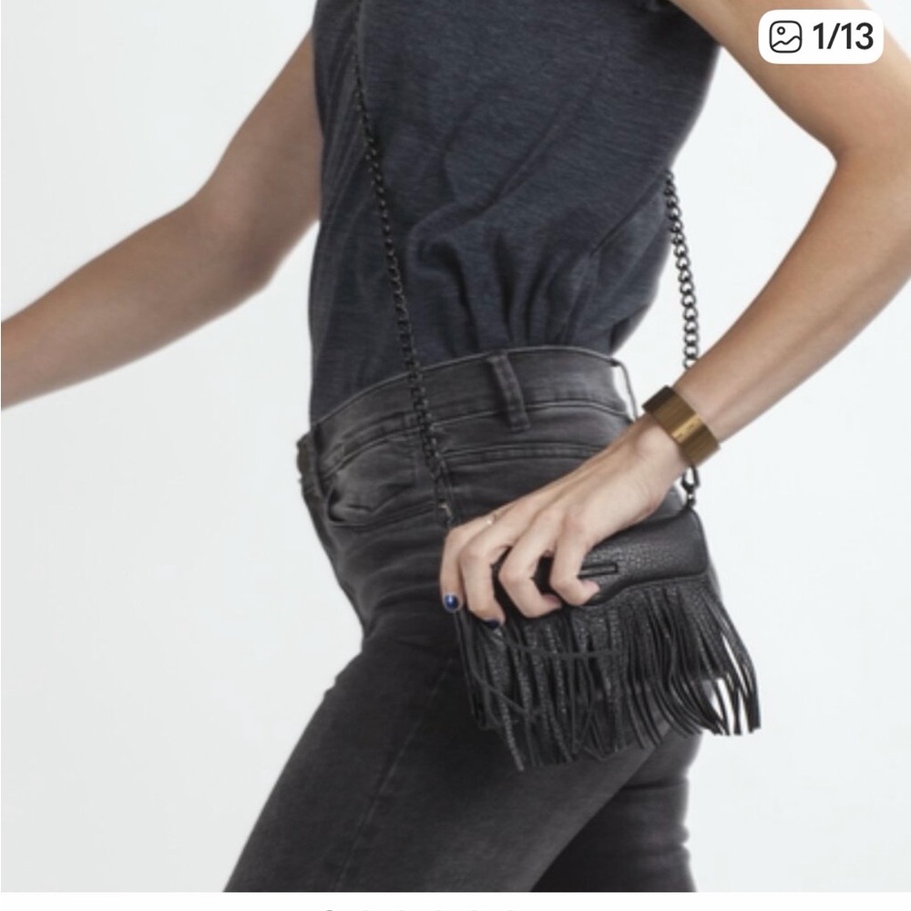 Rebecca Minkoff Black Fringe Crossbody Bag
